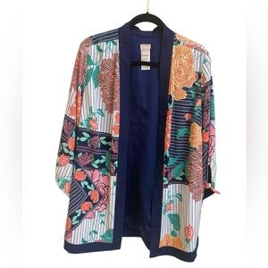 Chico’s Floral Kimono Cardigan Size L